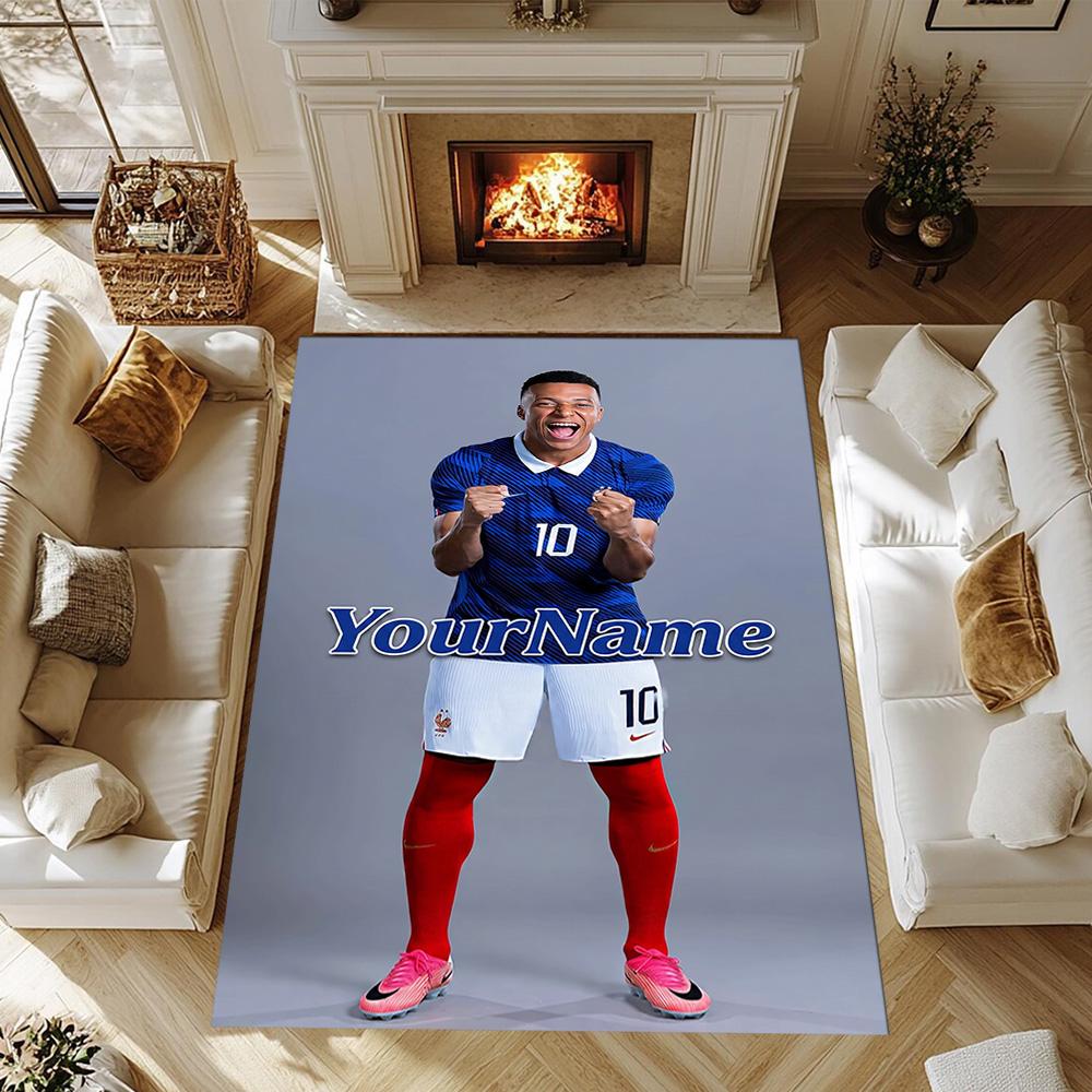 Mbappe 112 Personalized Name Carpet Suitable for Dining Room Outdoor Hallway Bedrooms Antislip Carpet Anime Office Decor Perfect Gift for Women/Men