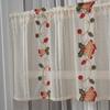American Christmas Curtains Bell Embroidery Lace Living Room Kitchen Rectangle Landscaping Decorative Coffee Curtain