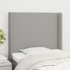 VidaXL Kopfteil mit Ohren Hellgrau 83x16x118/128 cm Stoff
