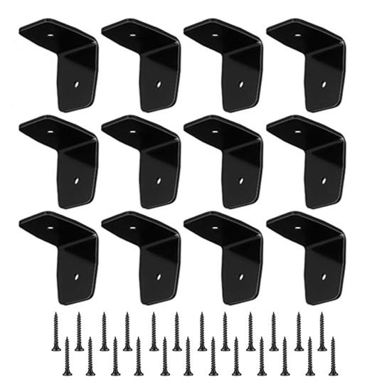 12 Sets Rafter Clips Joists with 24 Screws 2-inch Size Rust-Resistant Robust Rafter Clips for DIY Projects Fences Railings