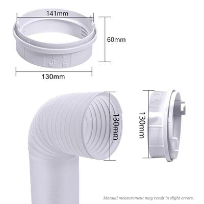 Office Cooling 130mm Exhaust Duct Connector Pipe Exhaust Pipe Connector ABS Material Compatible With Other Brands