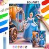 Cinderella Carriage Painting by Numbers Hand Filled Drawing Art Kit Home Decor