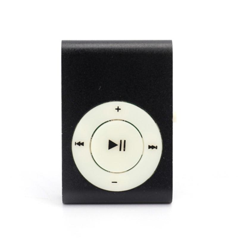 Pocket Size Metal Clamp MP3 Player Expandable Storage via Memory Card Rich Bass Sound Extended Battery