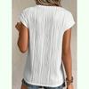 Women's Fashion Tops Round Neck Ultra Short Sleeve Solid Color Summer T-Shirt