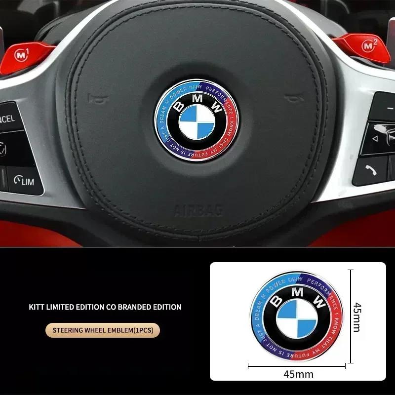 

New Hots E60 45/56/68/74/82mm 50th Anniversary Edition Badge Front Rear Trunk Logo Sticker For BMW M E46 E39 E38 E90 E60 F10 F3