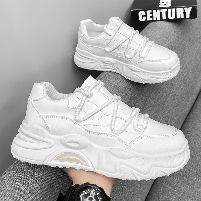 Trendy Breathable Sports Shoes Men's Motorcycle Boots Ins Net Face Old Dad Hong Kong Style Thick Bottom Transpirable Shoes