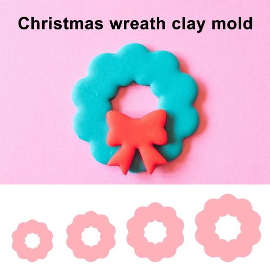 Christmas Wreath Clay Mold 3D Printed PLA DIY Handmade Xmas