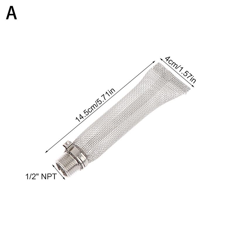 

Stainless Steel Beer Filter Brewing Kettle Screen Multifunction Mesh Strainer Wine 1/2 Npt Thread Filter Hops Beer Mesh Filter 6inch