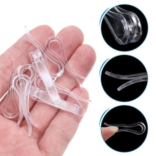 uxcell Durable Plastic Crocodile Clips, 38mm Long, Clear U-Shaped, for Shirt Clips, Ties, Pants, Socks, and Clothes, Pack of 30