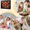 Home Ornaments Silhouette Box Memory Photo Display Case with LED Light 11 Pieces Miniature Desk Picture Frame with 8 Figurines
