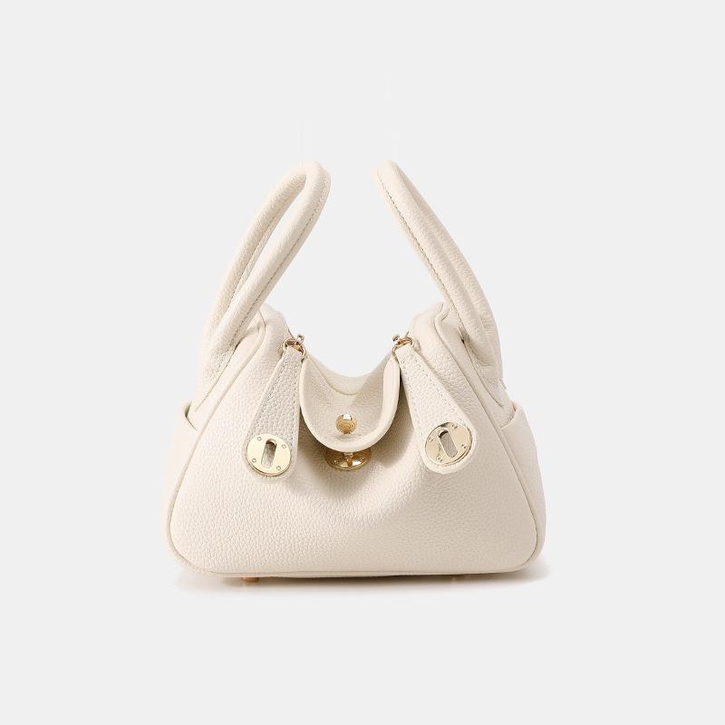 New Mini Cowhide Doctor Bag, Genuine Leather Women's Bag, Trendy Shoulder Oblique Span, Portable Pillow, Medicine Bag.