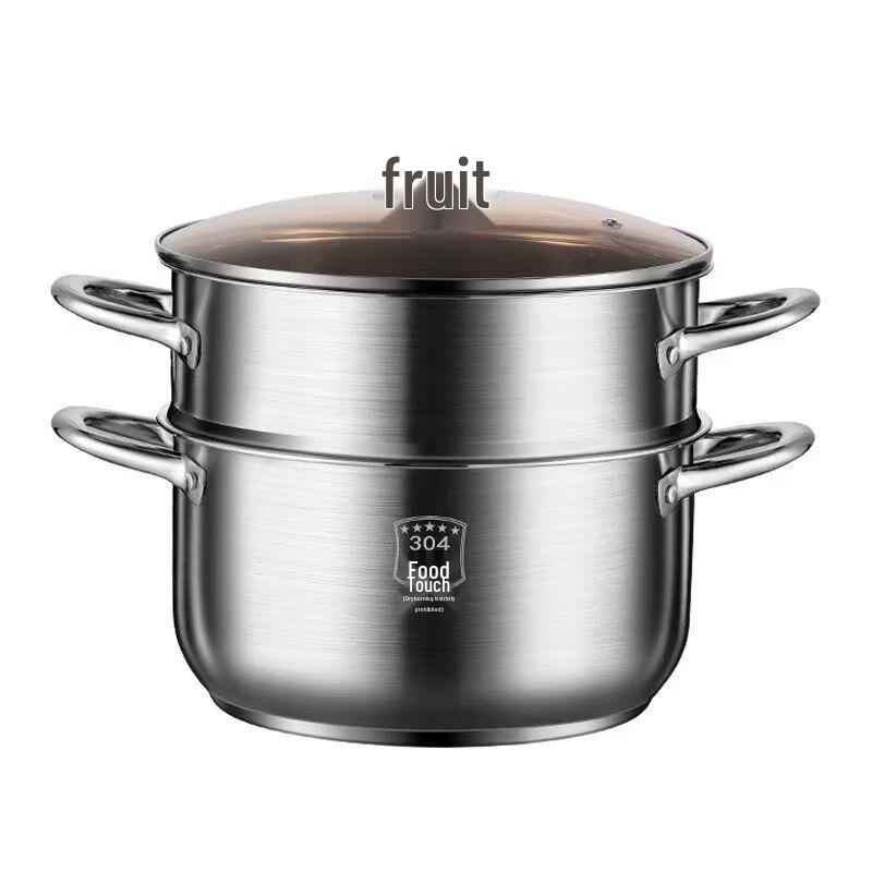 ZISIZ 3-Tier Stainless Steel Steamer Pot