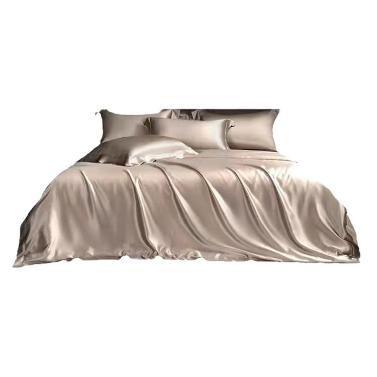 Heavyweight Multi-Color 22 Momme Mulberry Silk Crepe Wide Width Bedding Set, 4 Pieces