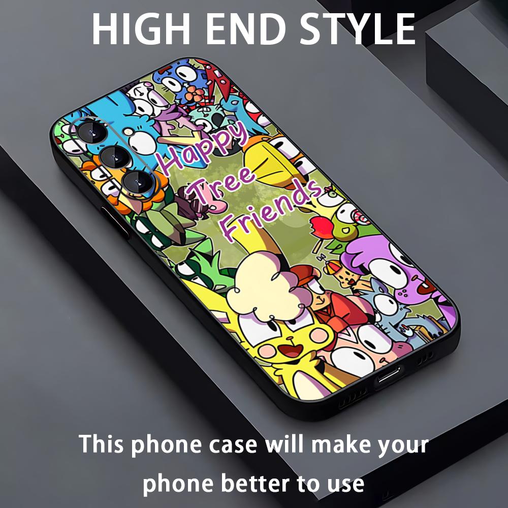 happy tree friends Phone Case For Samsung Galaxy A56 A16 A36 A26 A06 A55 A54 A15 A35 A25 Soft Black