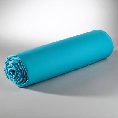 Fitted Sheet - HOME DECO - 160x200 Cm - 100% Cotton - 57 Threads/cm² - Turquoise Blue