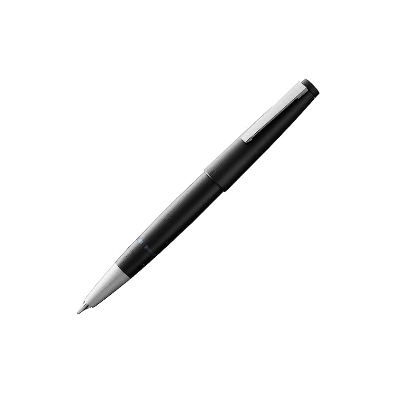 LAMY 2000 Black Fountain Pen - Elegant Fountain Pen with a Durable Polycarbonate Body - 14K Gold Nib (partially Platinum-plated) - Nib Size F