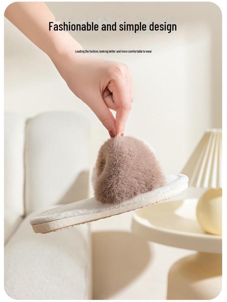 Zimowe antypoślizgowe bawełniane kapcie z futerkiem dla dziewczynek i dzieci 2023