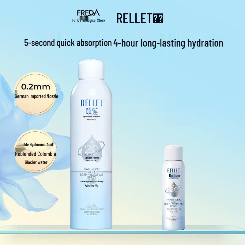 RELLET Hyaluronic Acid Deep Hydrating Moisturizing Toner Spray