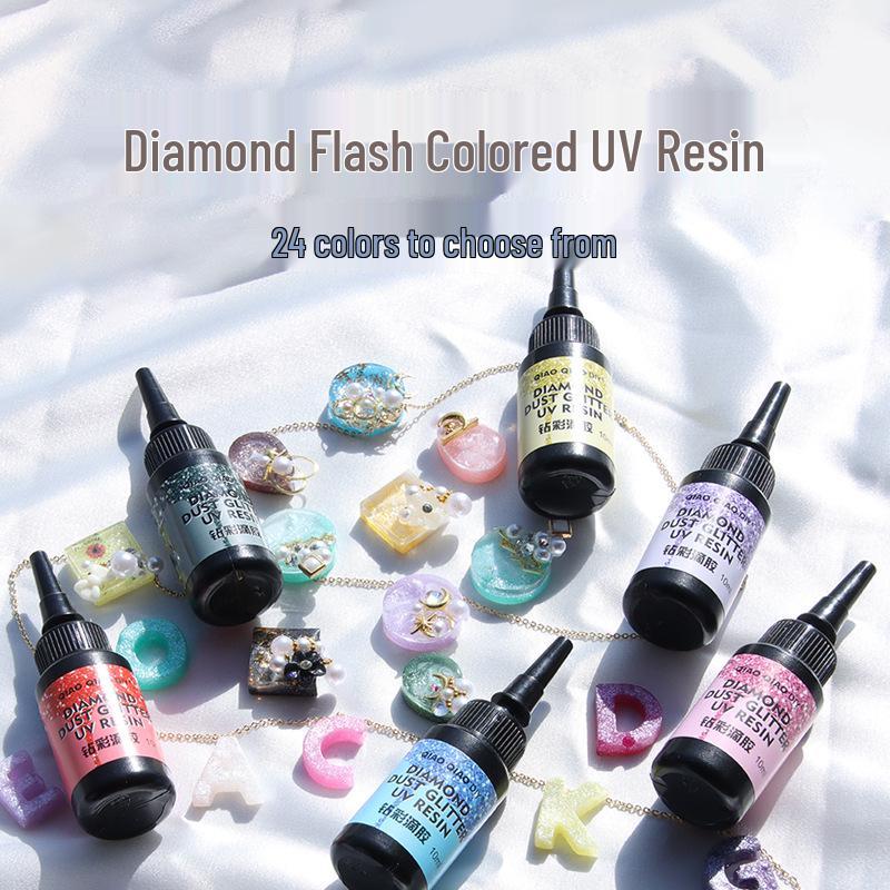 UV Crystal Epoxy Glitter Set – 6, 12, or 24 Color Options for Handmade Jewelry