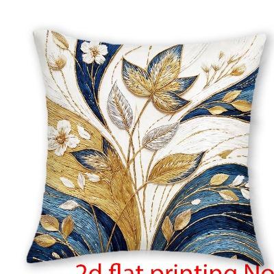 1/4pcs Luxury Navy Blue Gold Floral Throw Pillow Covers Modern Decorative Soft Cushion Cases for Home Sofa Bedroom Cushion cover