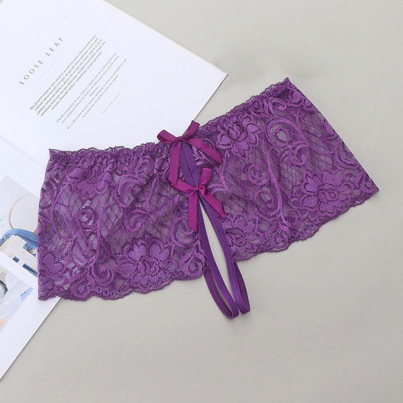 Sexy Lace Open Crotch Panties For Women Hollow Out Open Crotchless Briefs Transparent G-strings Thongs Female Underpant Lingerie