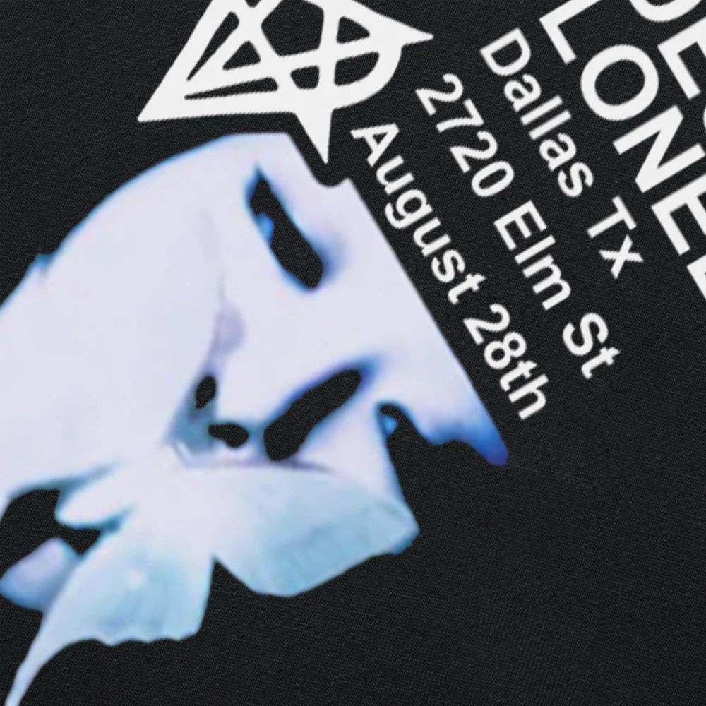 Vintage potisk tričko s krátkým rukávem Destroy Lonely Streetwear Hip Hop Goth Korejská móda Kpop Krátký rukáv Pánské oblečení