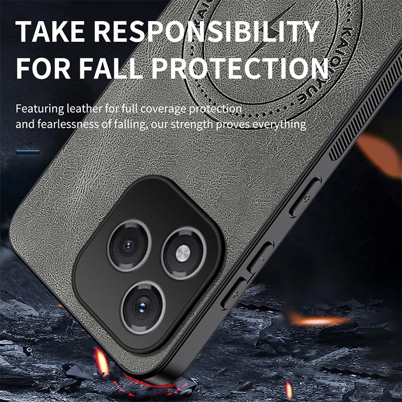 For Honor 400 Lite Leather Exquisite Phone Case For Honor 400 Lite Magnetic Silicone Bumper Shockproof Cover For Honor 400 Lite