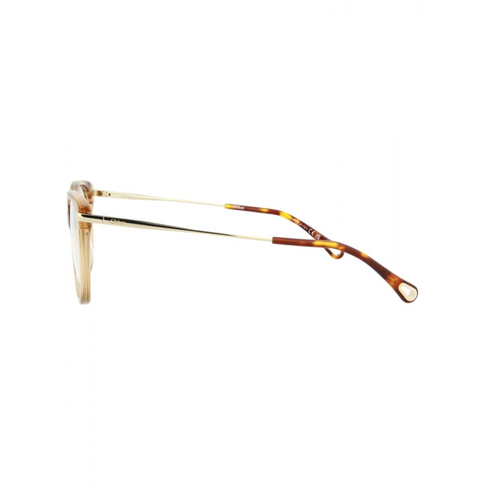 Chlo  Cat Eye Frame Bio Acetate Optical Frames Brown Gold Transparent