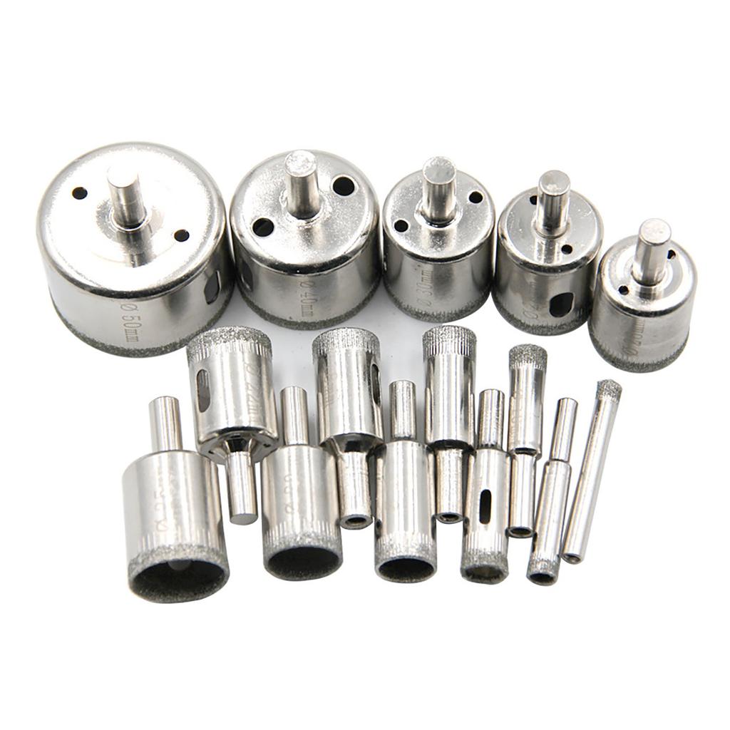 15Pcs Diamond Drill Bit Fast Clean Cutting Hand Hole Opener for Marble Granite Ceramic Tiles