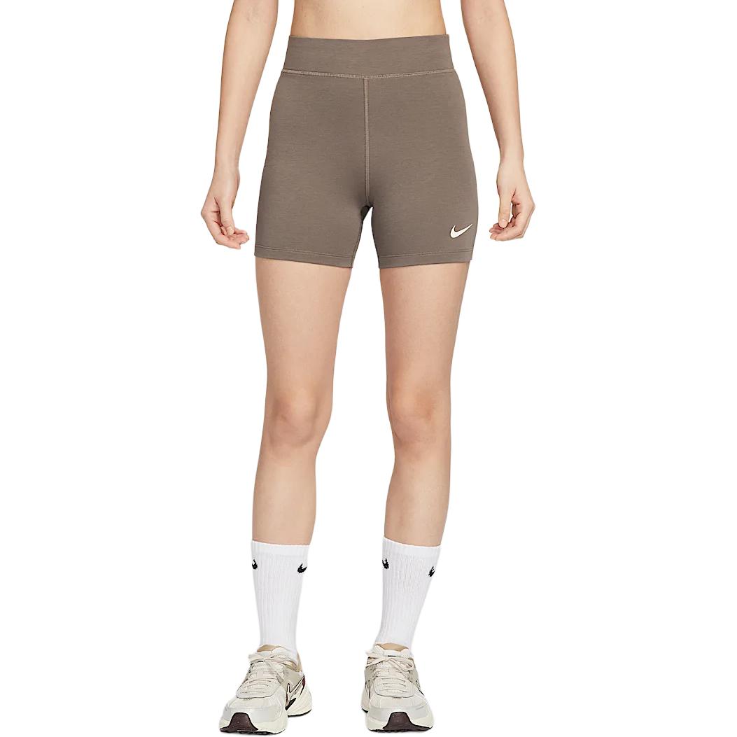 

Nike Sportswear Classics Fashion Comfortable Soft High-Waisted Cycling Pants Women bottoms Mink-Brown Sail-White HJ1020-233 XL