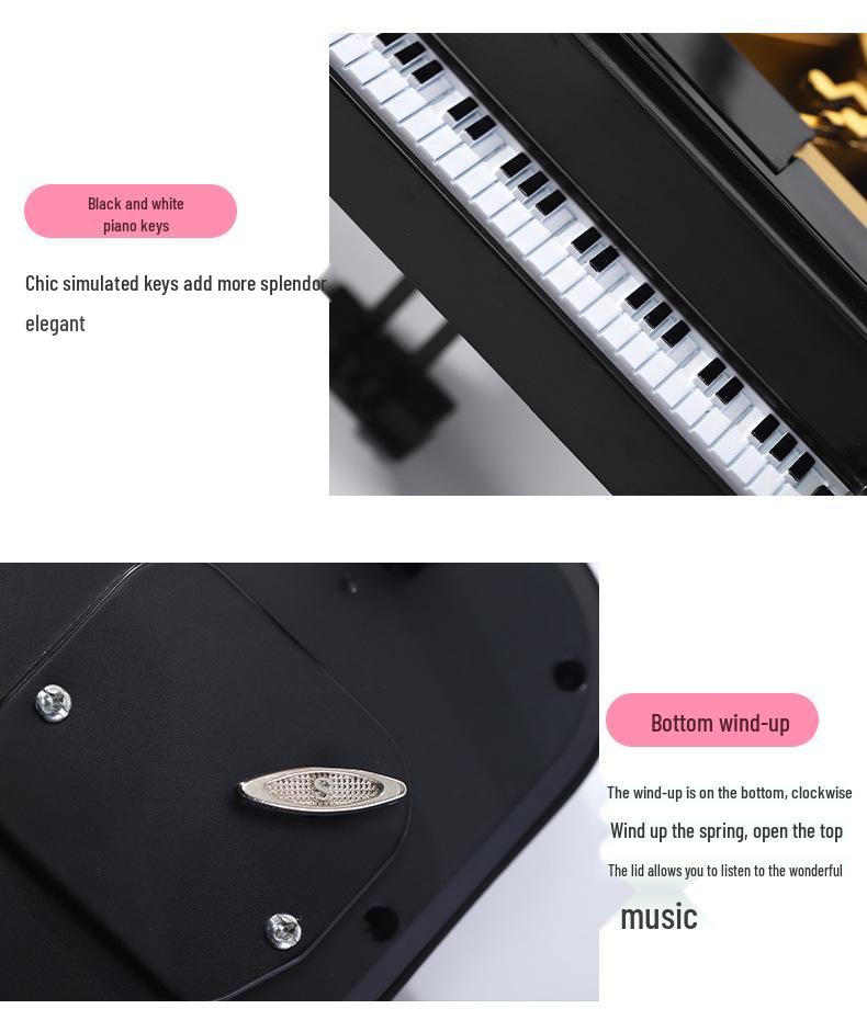 Creative Children's Piano Music Box - Student Gift & Storage