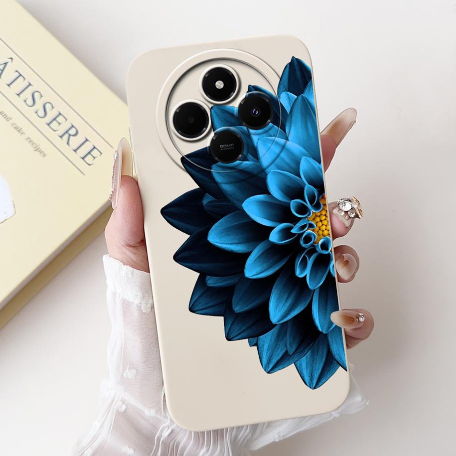 For Xiaomi Redmi 14C 4G Case Poco C75 Fashion Cherry Rose Flower Soft Silicone Cover On Redmi14C Bumper Redmi A4 A3 Pro 5G Funda