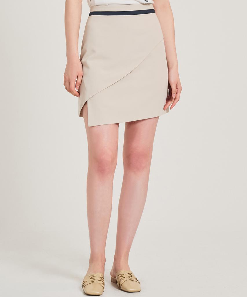 HYEYEONG KIM Wavy Wrap Skirt - Light Beige