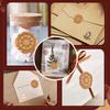 60Pcs Adhesive Wax Seal Stickers Envelope Seal Decoration for Craft Scrapbook DIY Gift Sun Pattern 30mm