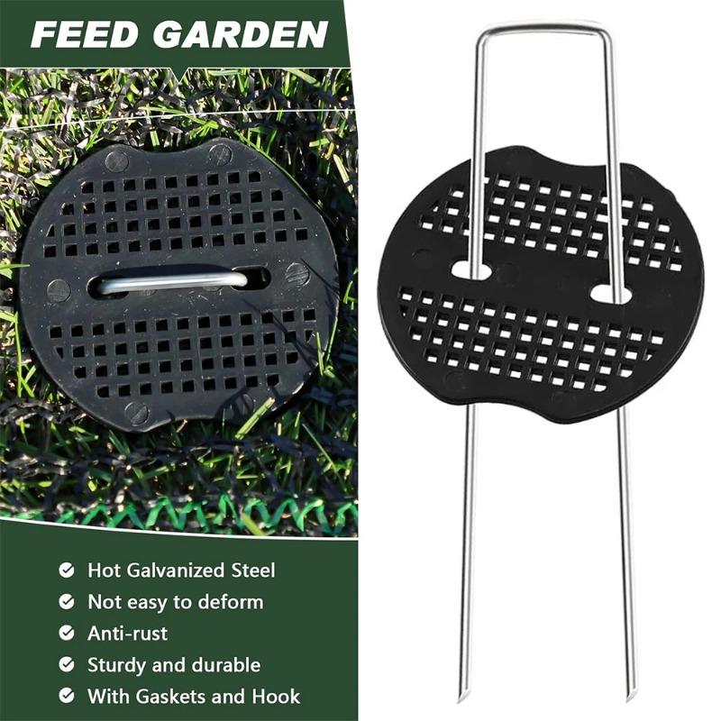 Heavy Duty Verzinkte U-Vormige Tuinpennen Landschap Grondpennen Grasmatpennen Gazon Barrière Bevestigingspennen Schutting Grondnagels
