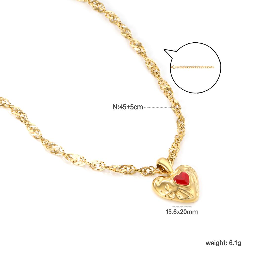Dainty Gold Necklace With Heart Pendant Minimalist Fashion Jewelry For Women Delicate Layering Chain