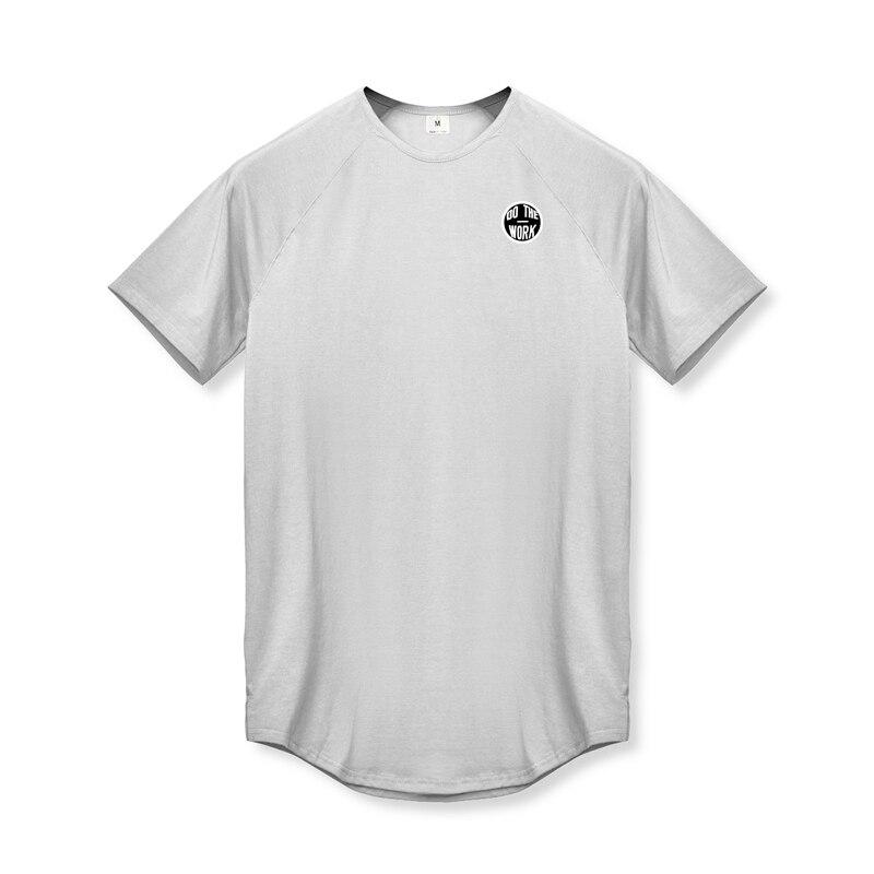 

Модная летняя футболка с рукавом реглан для фитнеса, дышащая, простой дизайн, с коротким рукавом XXL белый