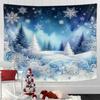 Christmas Tree Tapestry Snowy View Hanging for Party Festival, Bedroom Office Living Room Home Decor, Wall Decoration