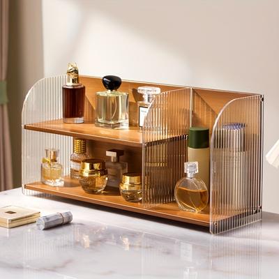 1pc Organisateur de cosmétiques, Organisateur de vanité pour soins de la peau et parfum, Organisateur de bureau, Accessoires de dortoir de chambre à coucher de salle de bain