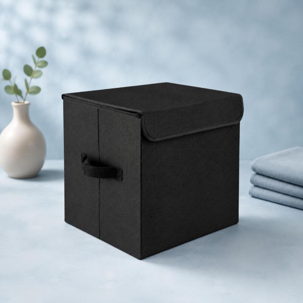 Lidded Storage Hinged cubeTop Foldable Box Carrying Handle