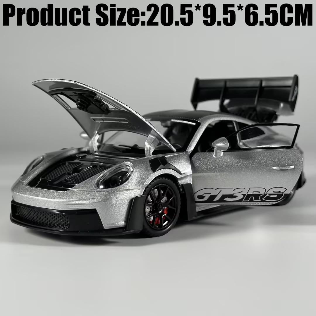 

1:24 Porsche 911 GT3 RS 992 Покоління GT Спортивний Автомобіль Металевий Литий Модель Автомобіля Декор для Дому та Настільний Комп ютерний Орнамент срібний