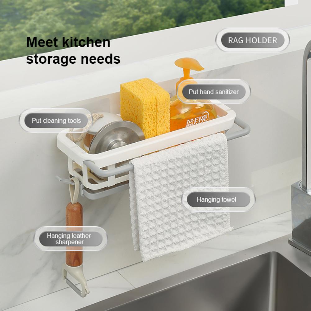 Seife Lagerung Korb Gadgets Zubehör Handtuch Schwamm Halter Abfluss Rack Teleskop Waschbecken Regal Küche Waschbecken Organizer