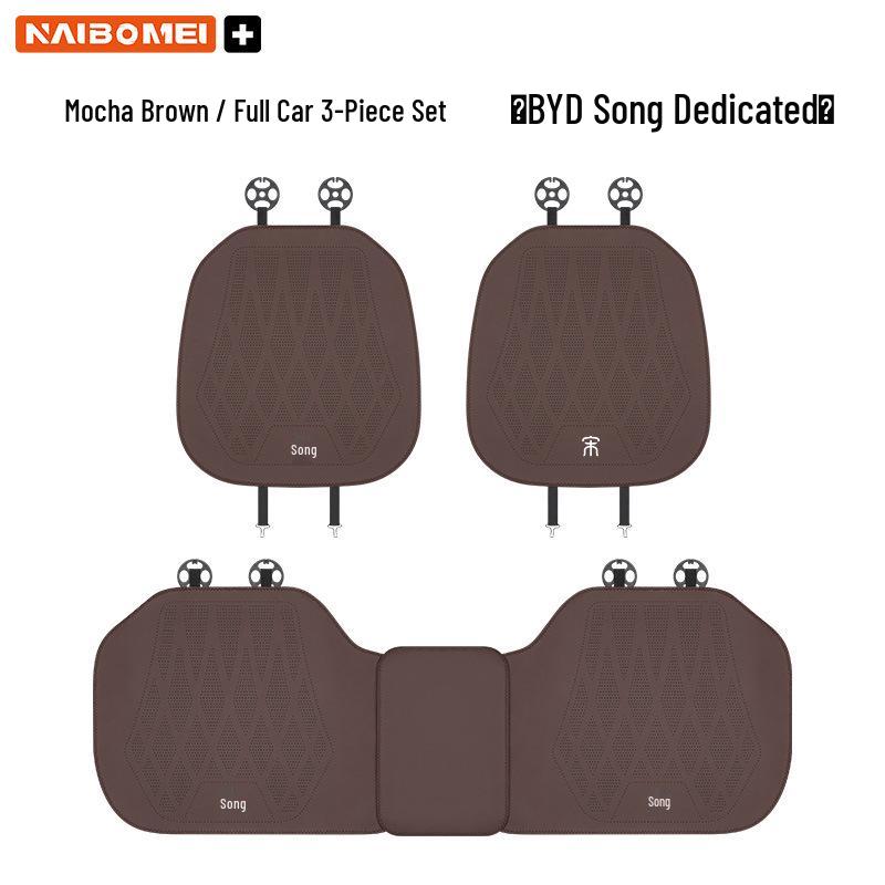 BYD Song Pro/Plus Leather Seat Cushion Set: Universal All-Season Three-Piece Car Seat Cover.