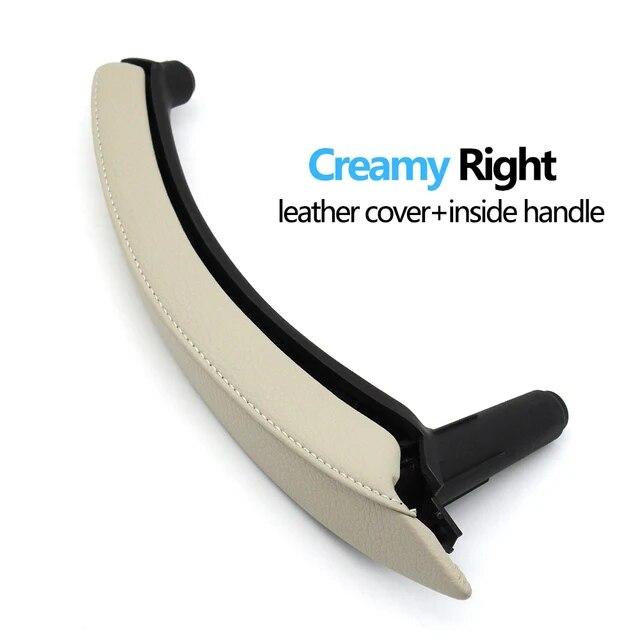 LHD RHD Interior Passenger Doors Pull Handle with Leather Outer Cover For BMW X5 X6 E70 E71 E72