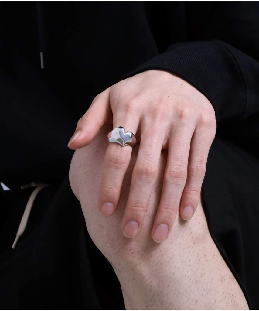 LION HEART Ring Fragment Heart Ring Silver 925 "for Gift" / [LION HEART]