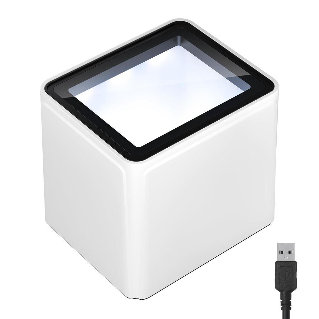 Tera Omnidirectional Barcode Reader, USB Wired, Desktop Type, 360° Scan, Automatic Detection, Supports 1D, 2D, QR Codes, and LCD Screen Codes, Omnidir