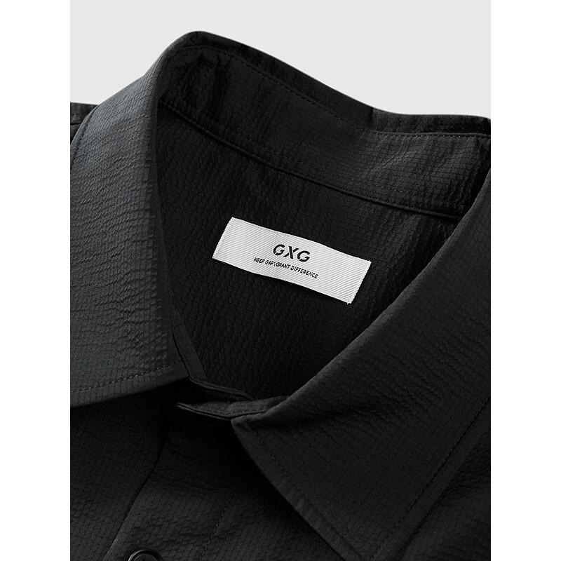 GXG Men's Textured Casual Long Sleeve Shirt Jacket