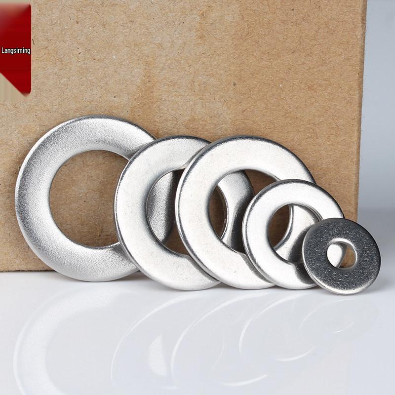 Large 304 Stainless Steel Flat Washer - Thickened & Ultra-thin Metal Spacer for M3-M12 Screws