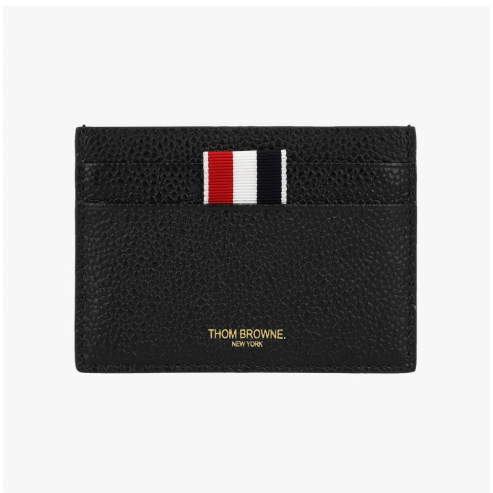 Thom Browne Pebble Grain Goose Embroidery Three Stripe Tab Card Case Uaw071a 00198 001