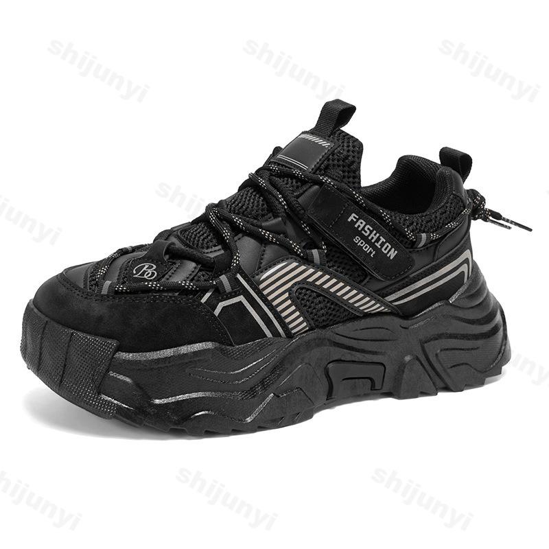 Fashion Men's Niche Mesh Breathable Casual Thixk Soled Shoes 2025 Autumn New Fashion Trend Versatile Comfortable Low Top Chunky sneakers